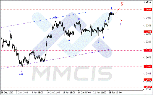 Волновой анализ Forex по парам EUR/USD, GBP/USD, AUD/USD 28.01.2013